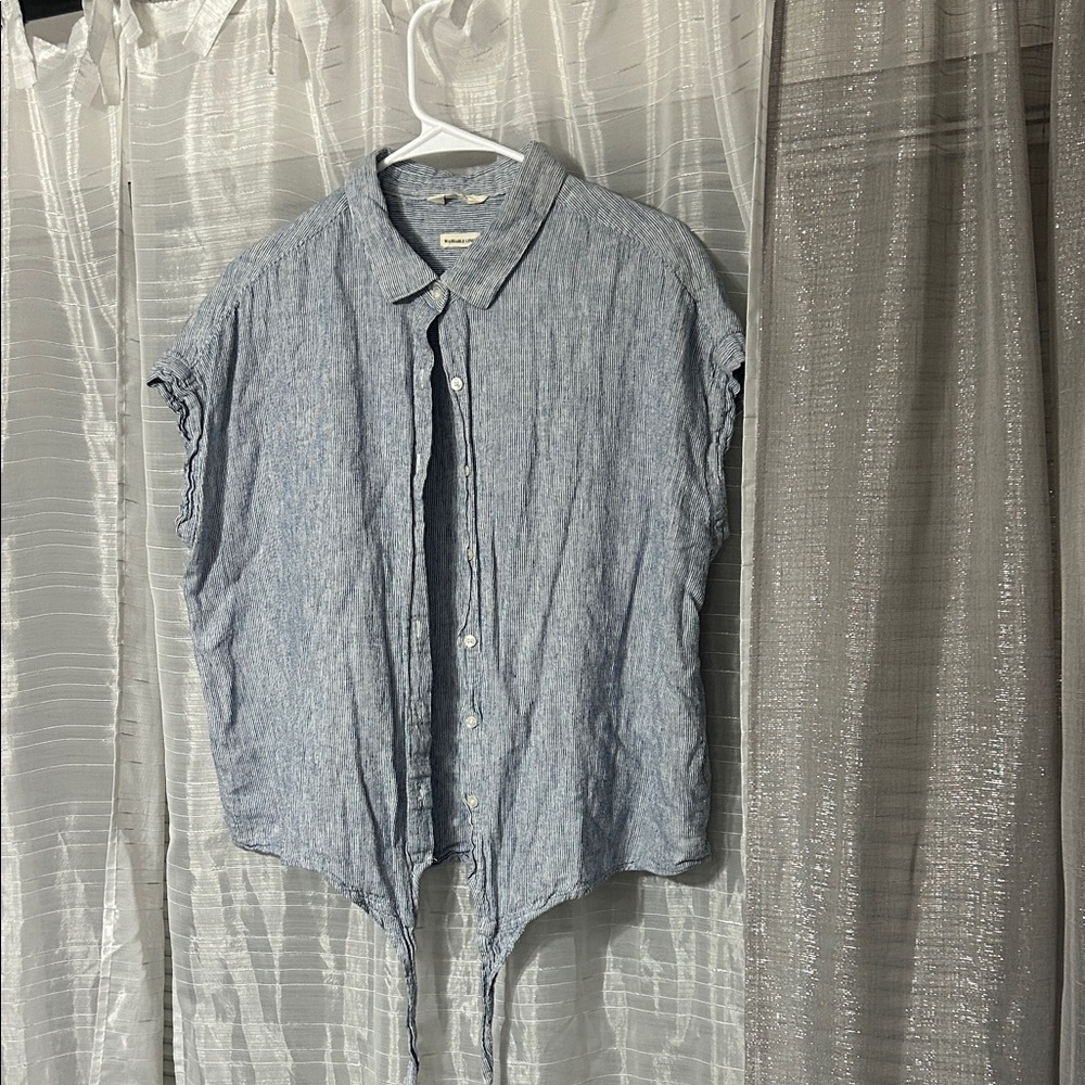 Weatherproof Blue Button-Up Women's Top